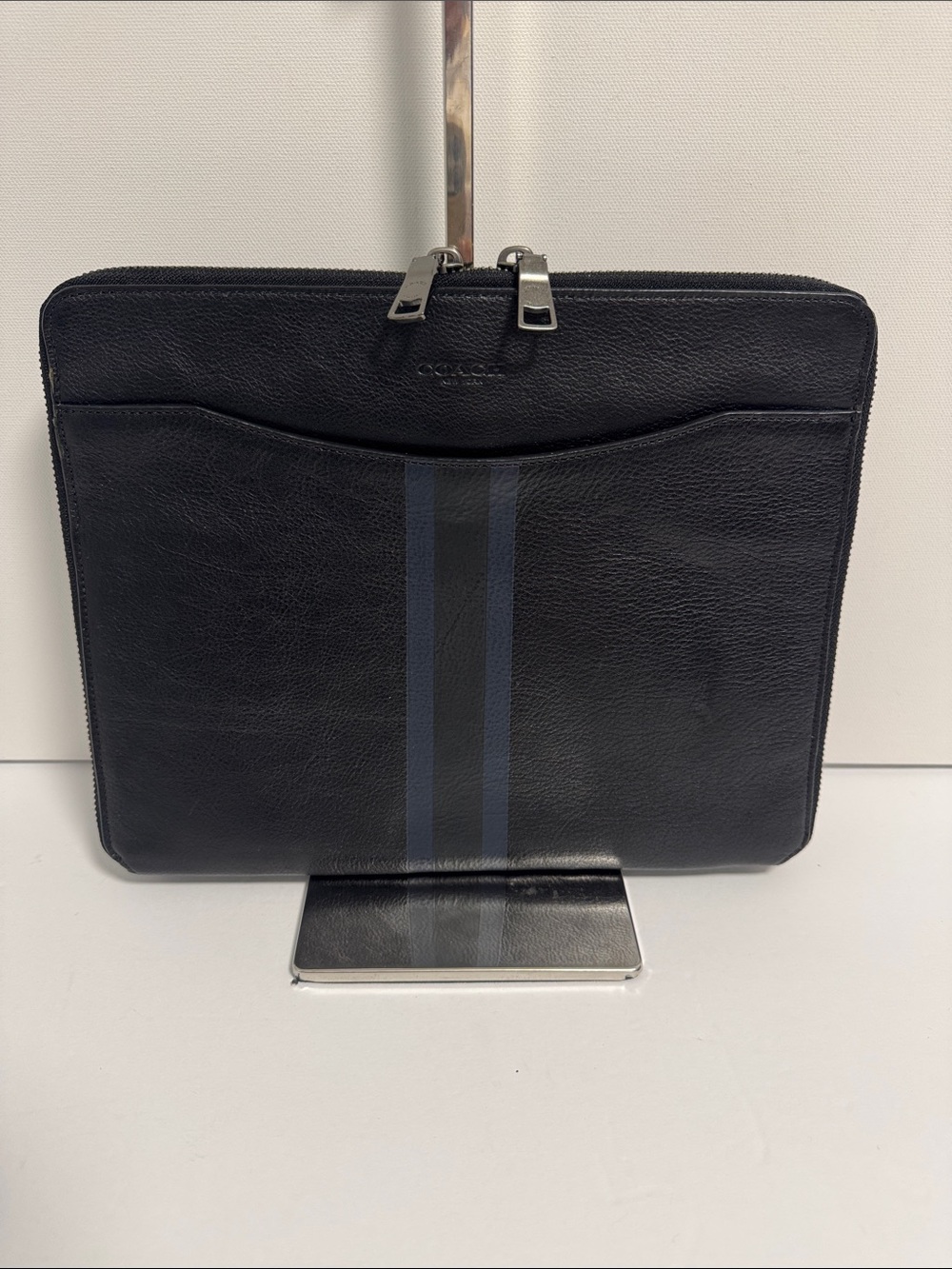 Coach Leather Portfolio IPad Sleeve Varsity Collection External Pocket